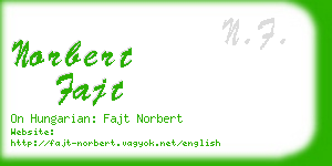 norbert fajt business card